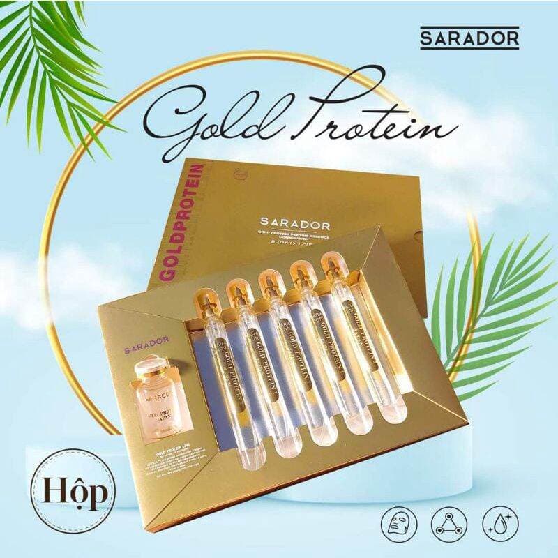 [HCM]SERUM GOLD PROTEIN SARADOR ( 1 HỘP 5 ỐNG ) giúp xóa nhăn nâng cơ sau 20 phút và trì hoãn lão hóa (Công nghệ đóng băng tuổi của Nhật Bản).