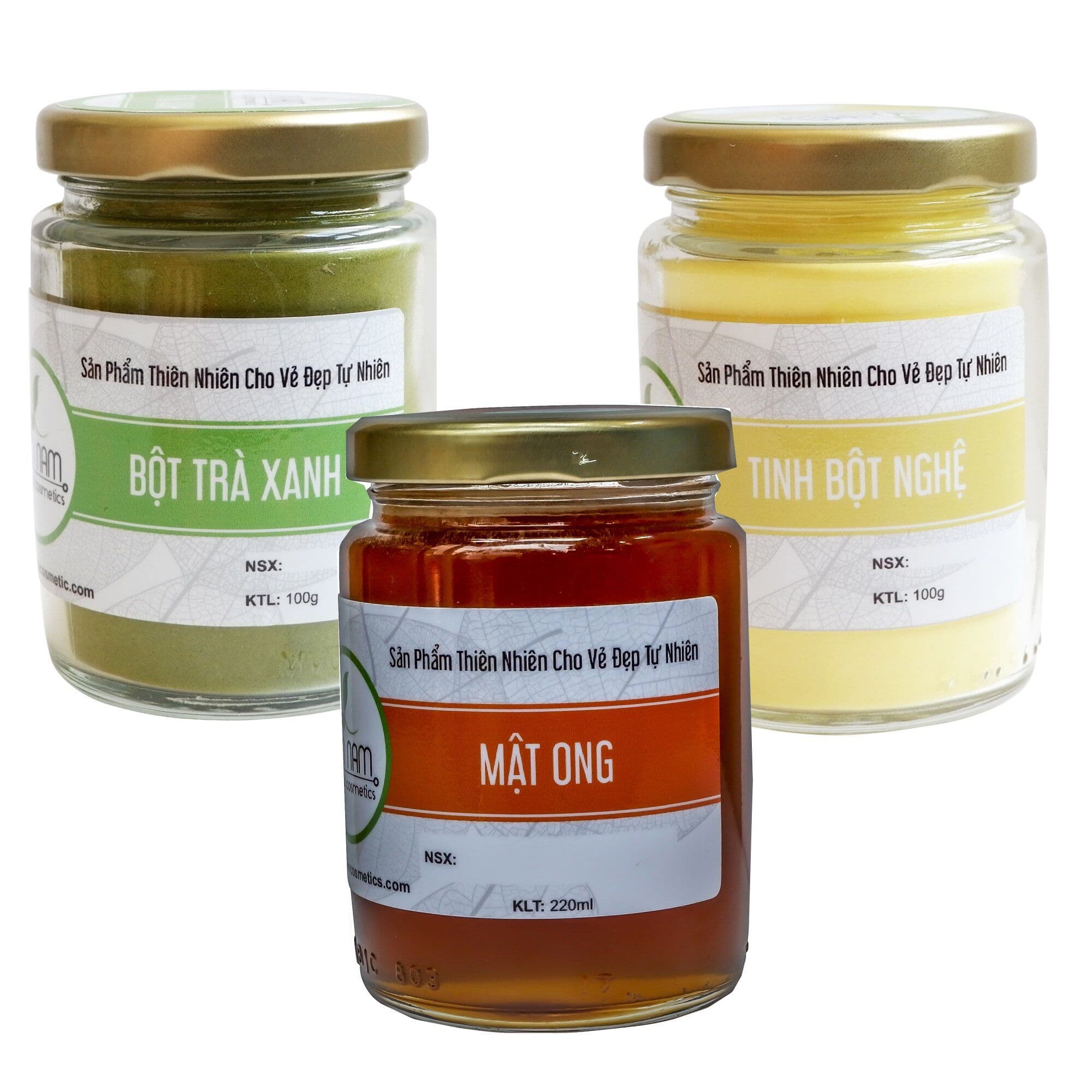 [HCM]Combo Bột Trà Xanh 100g + Tinh Bột Nghệ 100g + Mật Ong 220ml Nguyên Chất BẢO NAM - Đắp mặt dưỡng da xóa mờ thâm nám tàn nhang hiệu quả phục hồi tổn thương do mụn gây ra - [ Đã được kiểm nghiệm y tế ]