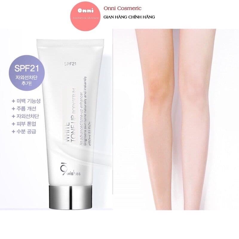 [HCM]Kem dưỡng trắng da toàn thân  9Wishes White Tone Up Body Serum 150ml