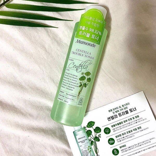 [MAMONDE] Nước Hoa Hồng Mamonde Ngăn Ngừa Mụn Chiết Xuất Tinh Chất Rau Má Centella Trouble Toner 250ml