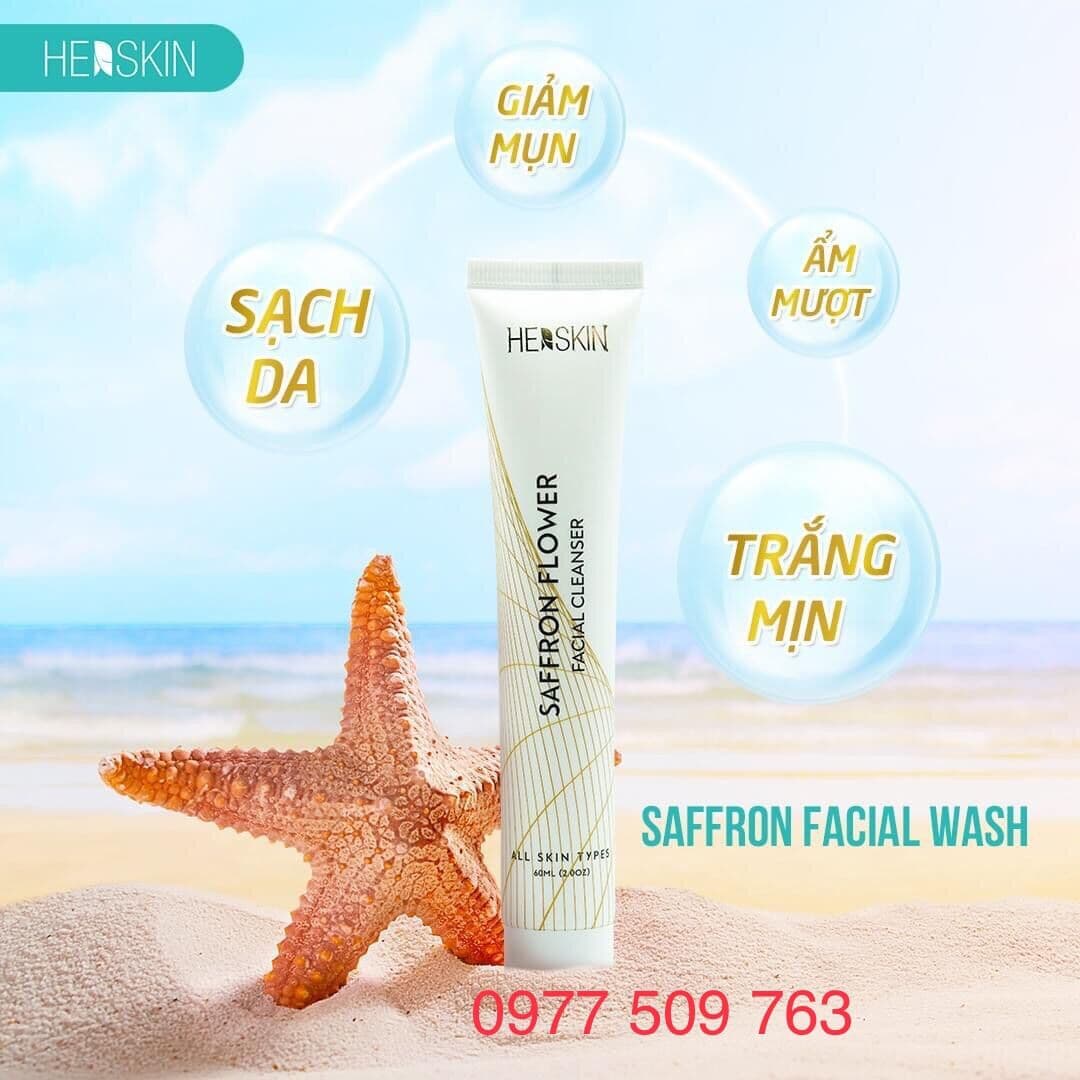 [HCM]Sữa rửa mặt HERSKIN dưỡng trắng - sạch nhờn chiết xuất từ nhụy hoa nghệ Tây SAFFRON - Princess White 60ml