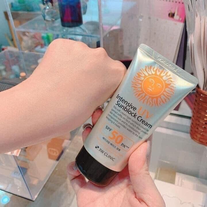 Kem chống nắng 3w clinic intensive uv sunblock cream spf 50 PA+++