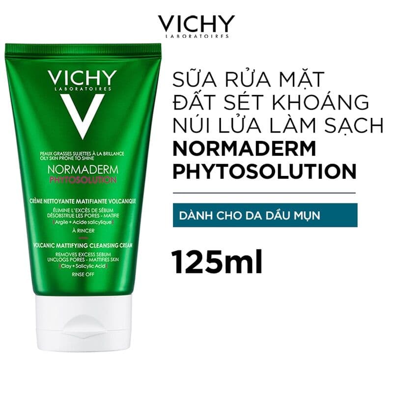 Sữa rửa mặt tạo bọt kiềm dầu hiệu quả Vichy Normaderm 125ML - Bill Pháp
