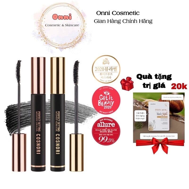 [HCM]Chuốt mi chống nước Cosnori Perfect Setting Mascara Waterproof Long&Curl 7ml
