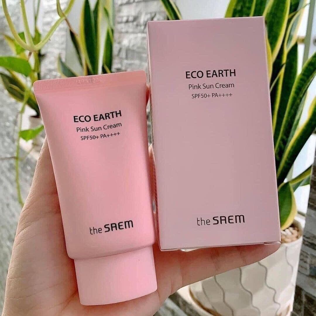 Kem chống nắng The Saem ECO EARTH Pink Sun Cream SPF50+ PA++++