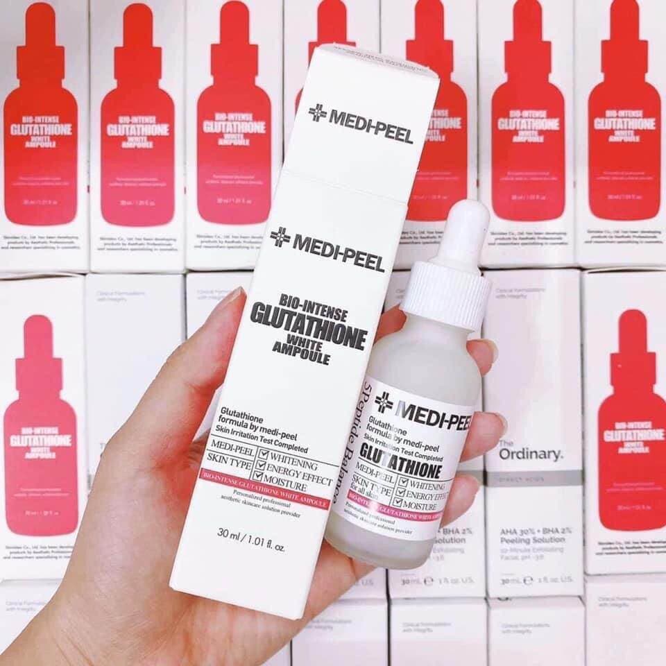 Serum truyền trắng Medipeel Gluthione 600mg Hàn Quốc - dưỡng da mờ thâm nám dưỡng ẩm sẽ khít lỗ chân lông