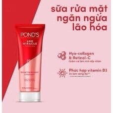 [HCM]Sữa rửa mặt Ponds Ngăn Ngừa Lão hoá 100ml( hàng công ty)