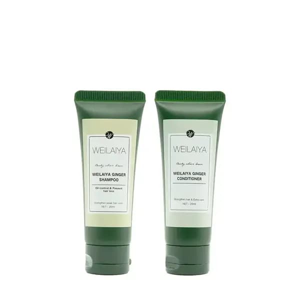 (GWP) Cặp dầu gội xả gừng trắng kích mọc tóc Weilaiya Ginger 20mlx2