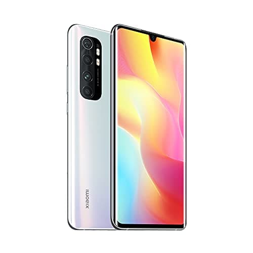 Xiaomi Mi Note 10 Lite Smartphone - 6.47″, 3D Curved AMOLED Display, 6 GB + 64 GB, AI Quad Caméra, 5260 mAh, Bianco (Glacier White)