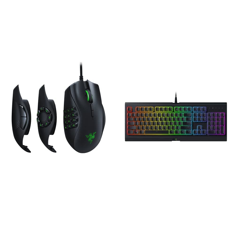 Razer RZ01-02410100-R3U1 19-Button Gaming Mouse, Black & Razer RAZER USA LTD RGB Chroma Gaming Keyboard, Black