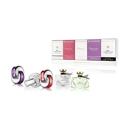 Bvlgari 5 Piece Mini Fragrance Collection for Women (Mon Jasmin Noir, Mon Jasmin Noir L'eau Exquise, Omnia Coral, Omnia Crystalline, Omnia Amet...