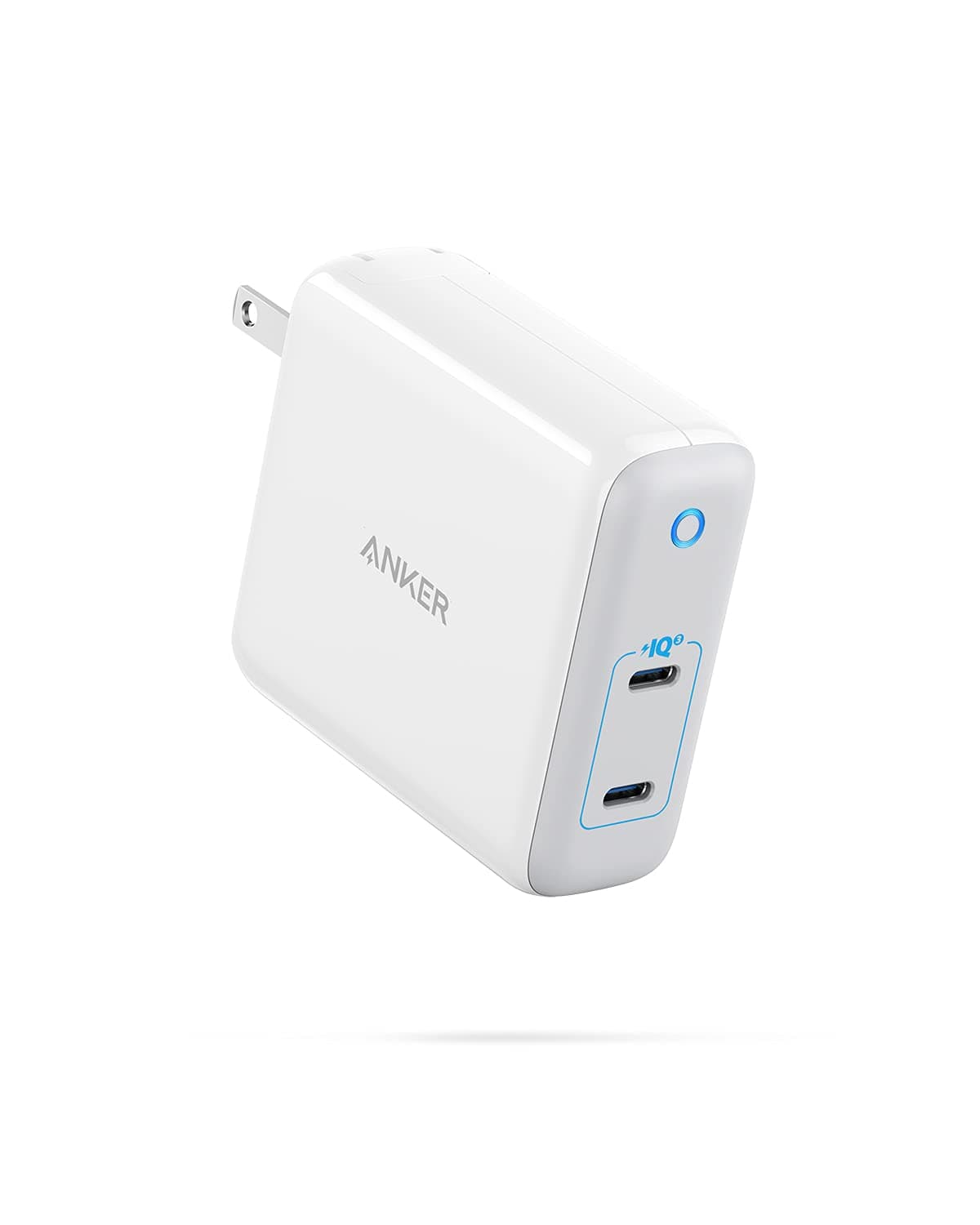 USB C Charger, Anker 60W GaN & PIQ 3.0 2-Port Type-C Charger with Intelligent Power Allocation, PowerPort III 60W, Foldable Plug, for iPhone 12/11 ...