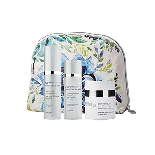 GLOWBIOTICS MD The Gift of Youth (Ulitmate Youth Restoring Serum 1 oz, Calming Treatment 1 oz, Moisture Rich Cream 1.7 oz), 1 fl. oz.