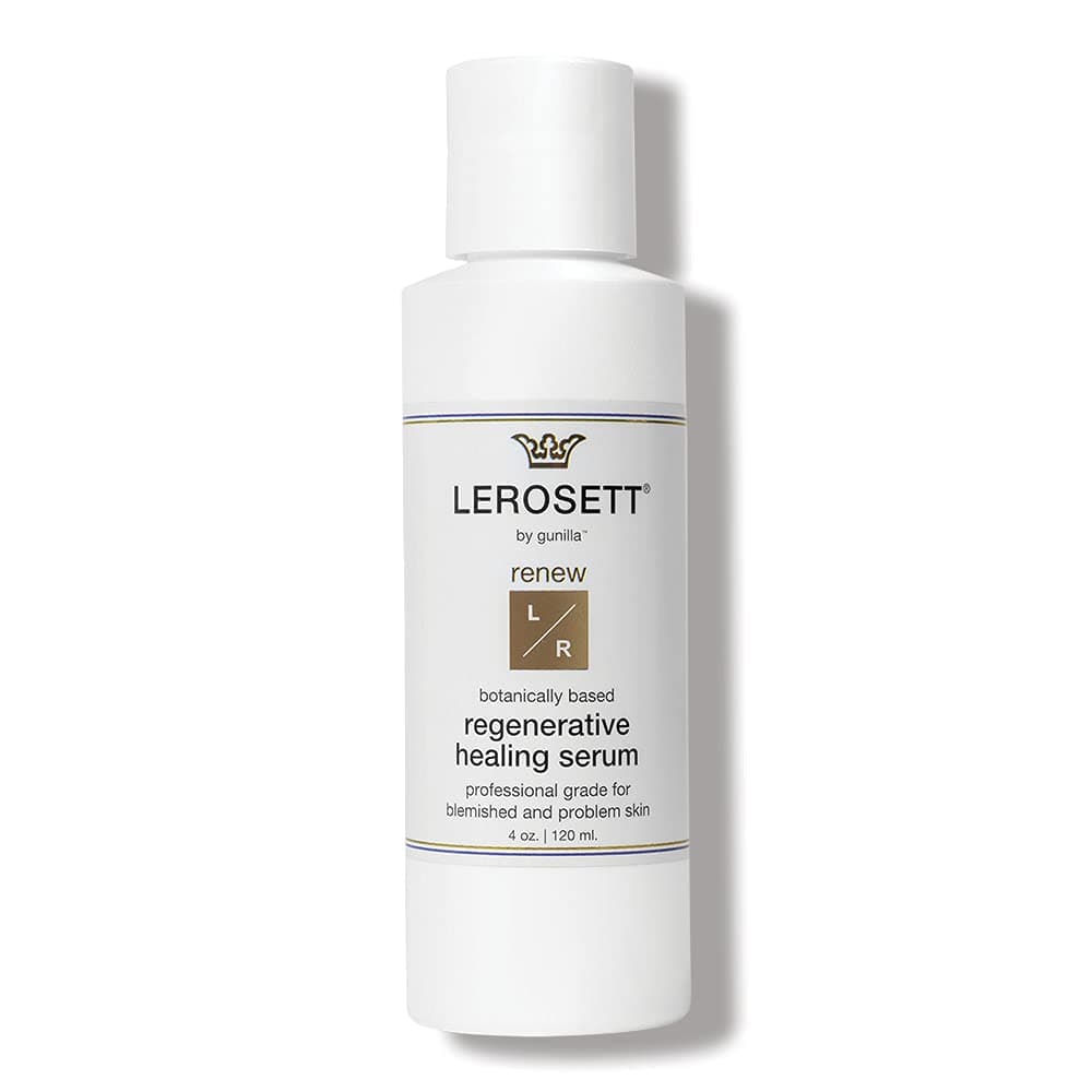 LEROSETT Healing Serum for Acne Scarring, Redness, Breakouts, Irritation, Hydrate, Soothe, Firm, Plump, with Organic Aloe Vera, Collagen, Elastin, ...