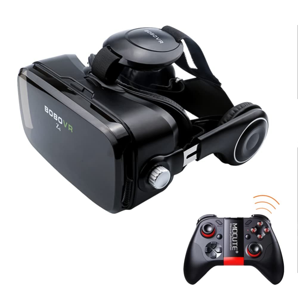 BOBOVR Z4 VR Headset for Phone, Virtual Reality Headset 3D Glasses for VR Games & Movies On iPhone and Android Smartphnes 4.0-6.5 inch Remote Gamin...