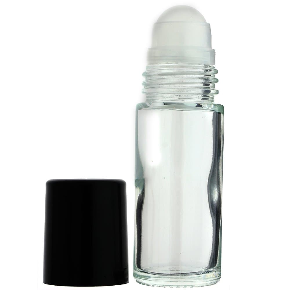 144-PIECE 1 OZ 30 ML ROLL ON PLAIN EMPTY REFILLABLE GLASS BOTTLE (Perfume Fragrance Cologne Essential Oil)
