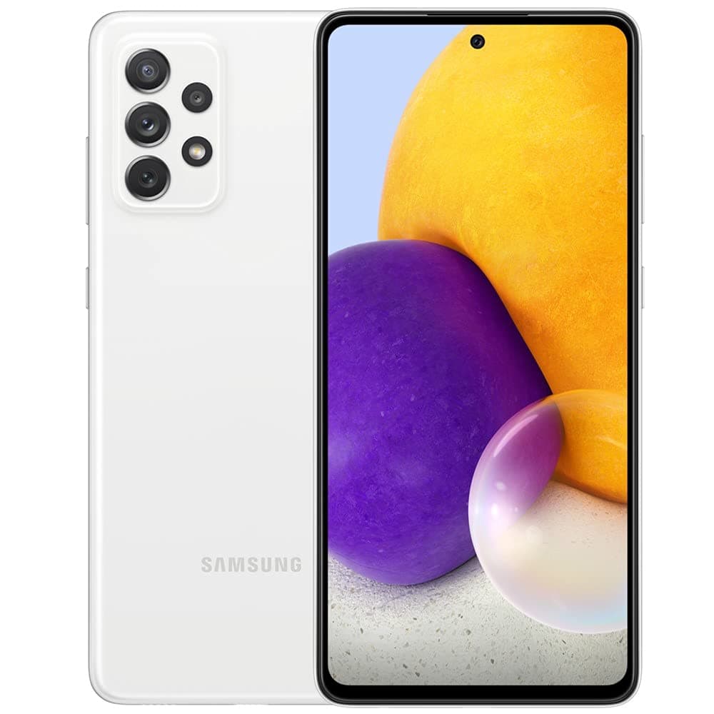 Samsung Galaxy A72 (SM-A725M/DS), Dual SIM 4G, International Version (No US Warranty), 128GB, White - GSM Unlocked