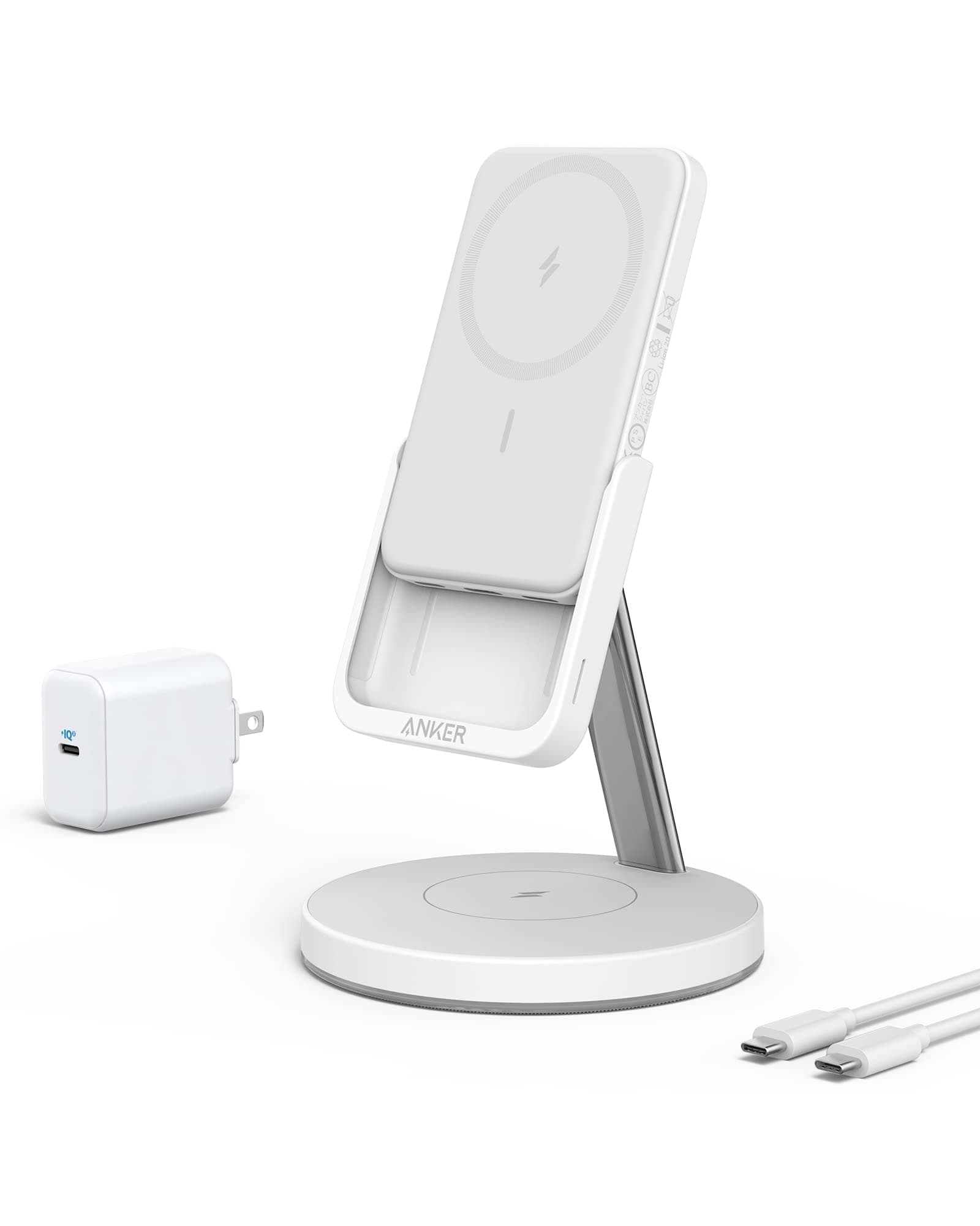 Anker Magnetic Wireless Charger, 633 MagGo 2-in-1 Wireless Charging Station, Detachable Portable Charger, Only for iPhone 13/13 Pro / 13 Pro Max / ...