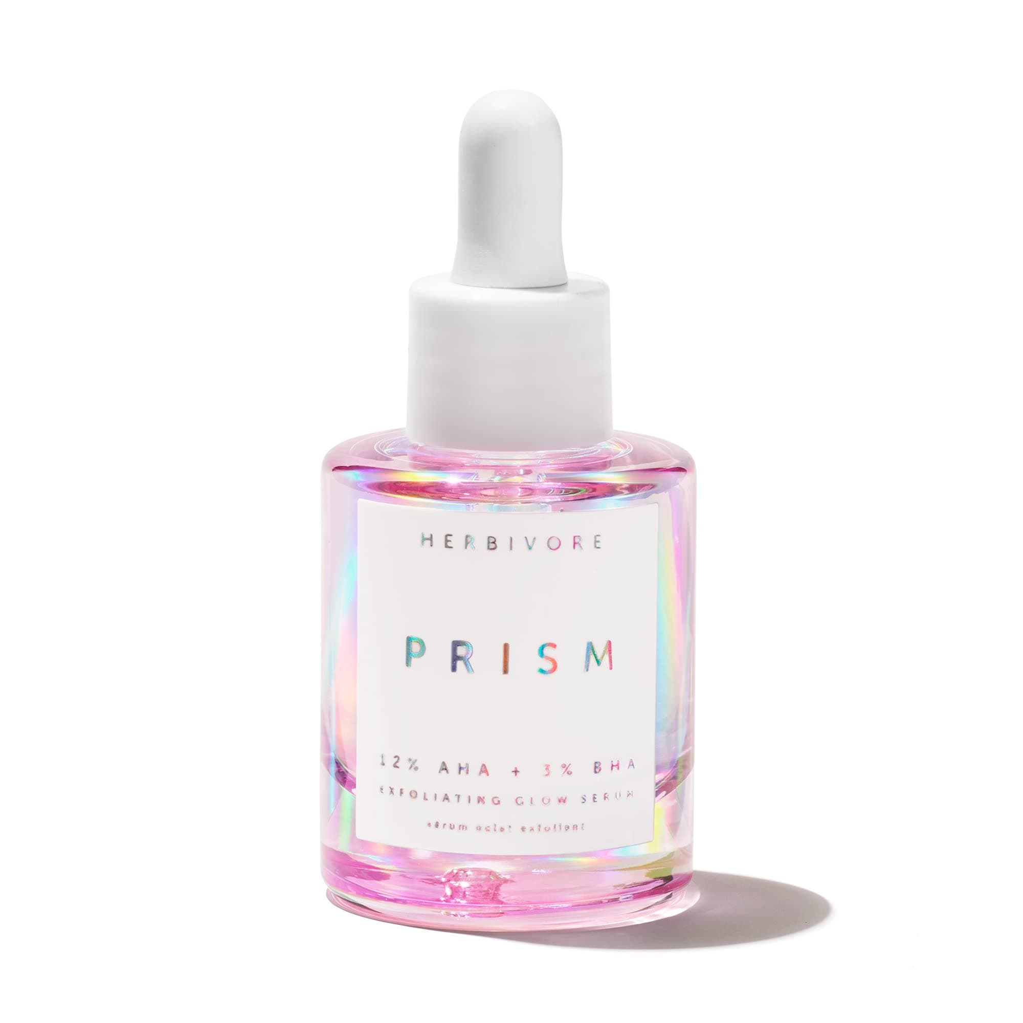 Herbivore Botanicals Prism AHA + BHA Exfoliating Glow Serum – Natural, Effective Resurfacing Serum for Smooth, Glowing Skin (1 oz)