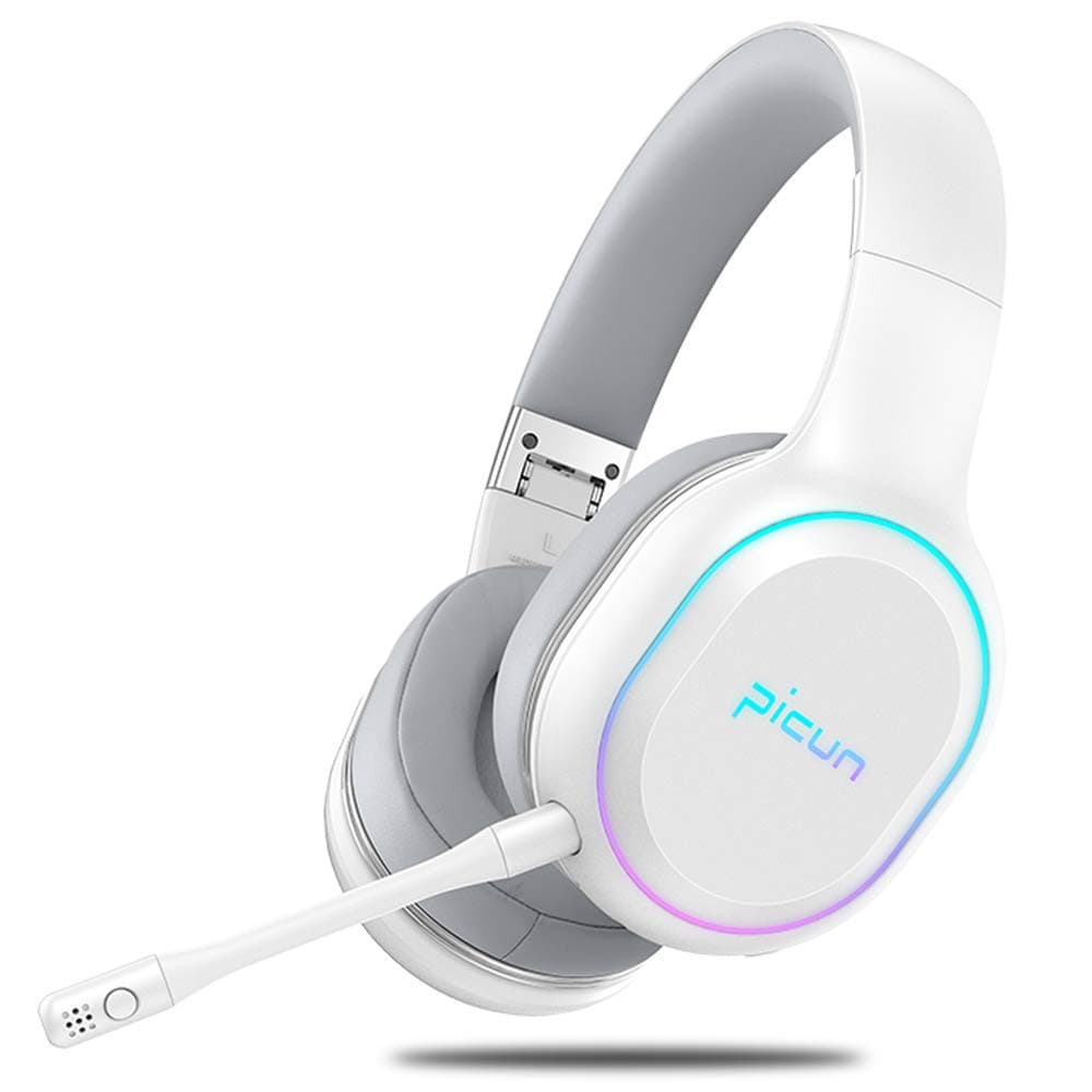 SLuB Bluetooth Headphones Over Ear,2.4GHz Wireless Gaming Headset with Noise Cancelling Detachable Mic,60Hrs Playtime Hi-Fi Ultra-Low Latency Gamin...