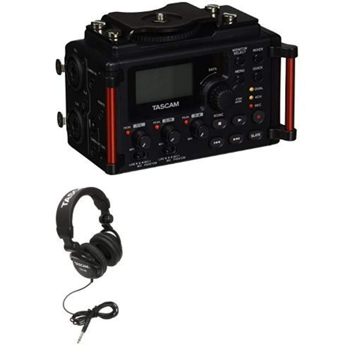 TASCAM DR-60DmkII DSLR Audio Recorder with TASCAM headphones bundle