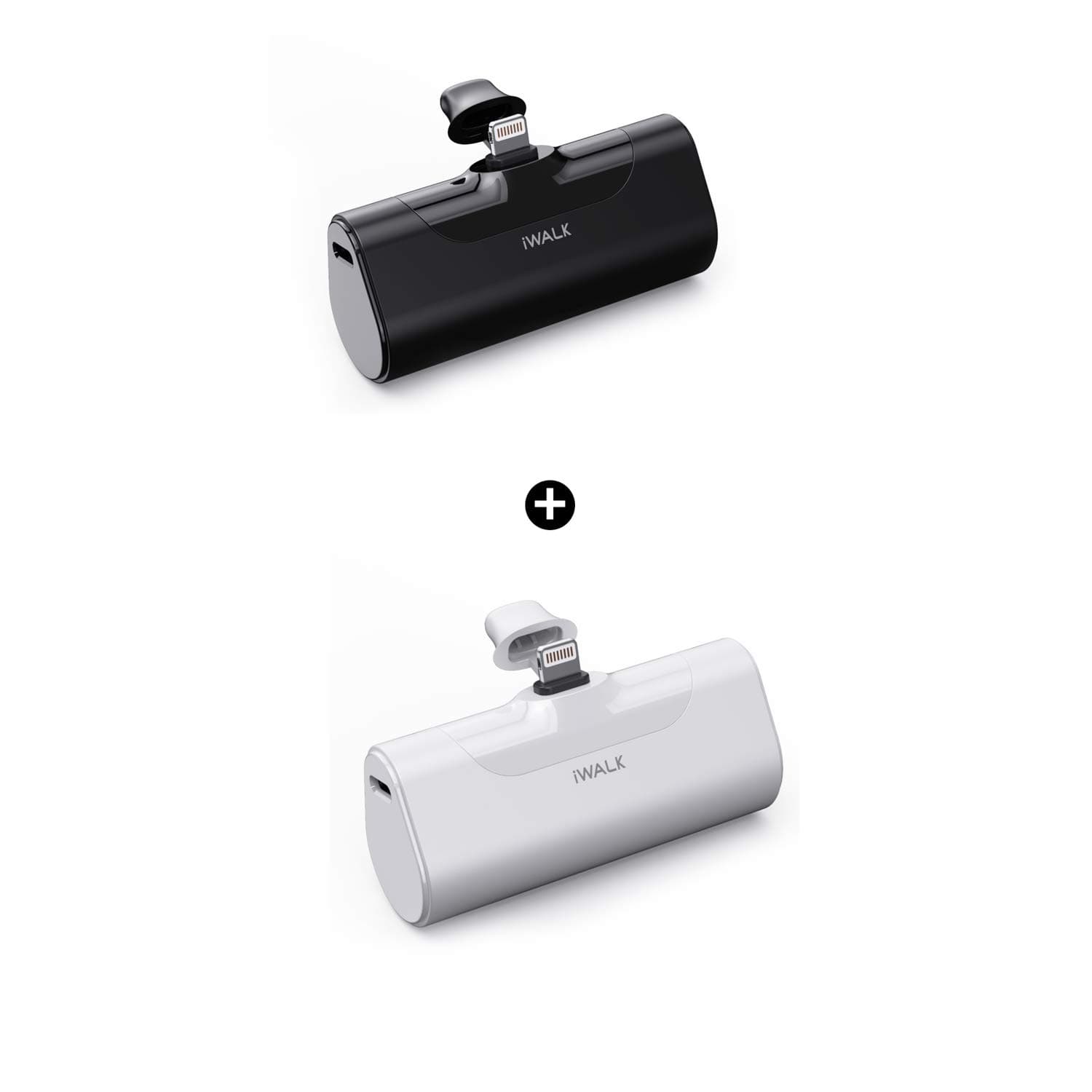 iWALK Small Portable Charger 4500mAh Compatible with iPhone 11 Pro/XS Max/XR/X/8/7/6/Plus Airpods and More,Black Pink