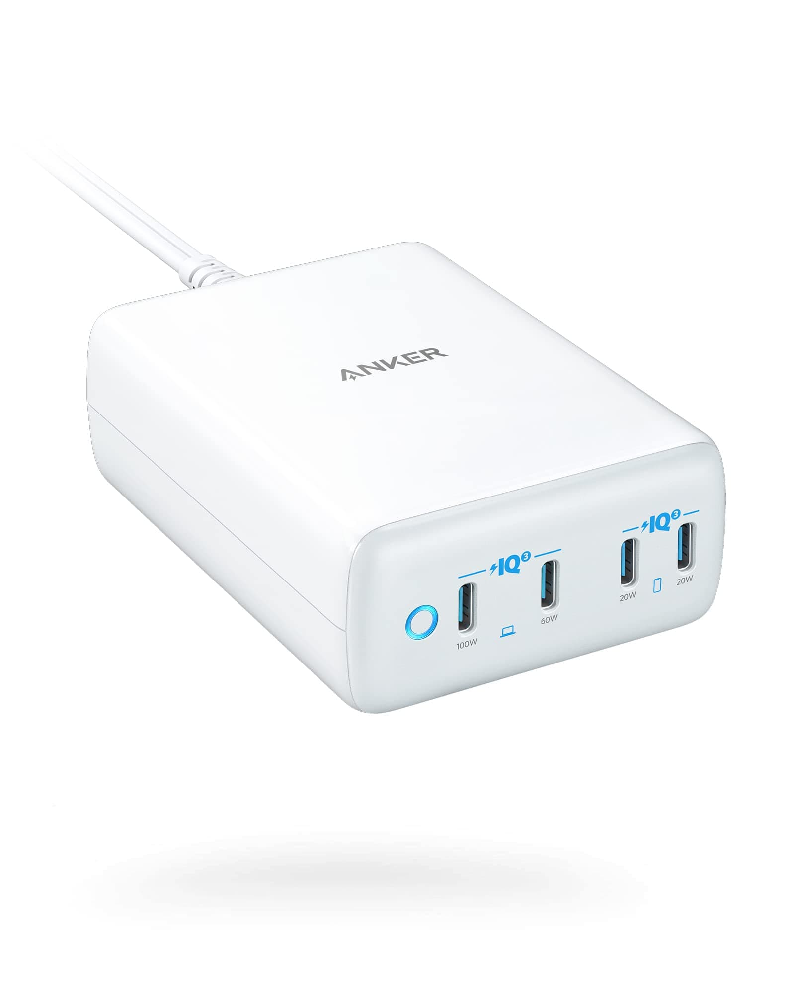 Anker USB C Charger 120W, 547 Charger, PowerPort III 4-Port Charging Station for MacBook Pro/Air, iPhone 13/13 Mini / 13 Pro / 13 Pro Max / 12, Gal...