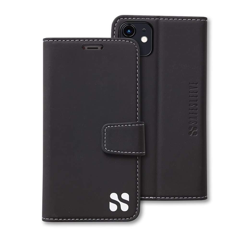 SafeSleeve EMF Protection Anti Radiation iPhone Case: iPhone 11 RFID EMF Blocking Wallet Cell Phone Case (Black)