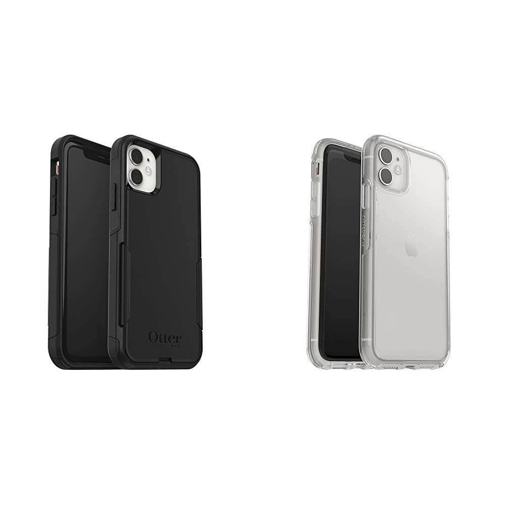 OtterBox Commuter Series Case for iPhone 11 - Black Bundle with OtterBox Symmetry Clear Series Case for iPhone 11 â€“ Clear