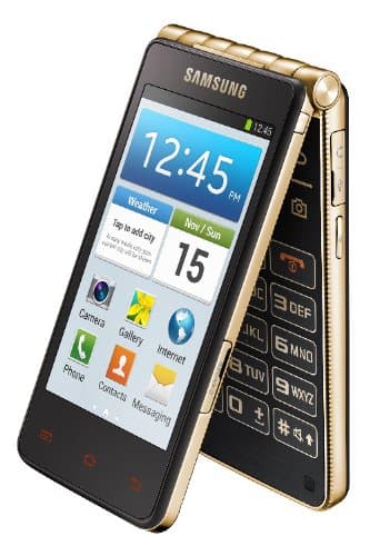 Samsung Galaxy Golden GT-I9235 16GB Flip Android Smartphone (GSM Only, No CDMA) - International Version with No Warranty (Champagne Gold)