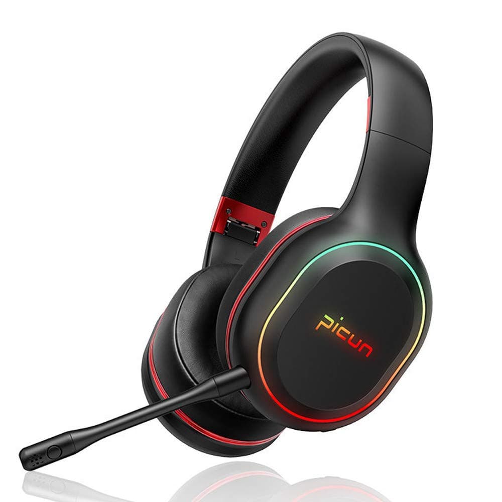 SLuB Bluetooth Headphones Over Ear,2.4GHz Wireless Gaming Headset with Noise Cancelling Detachable Mic,60Hrs Playtime Hi-Fi Ultra-Low Latency Gamin...