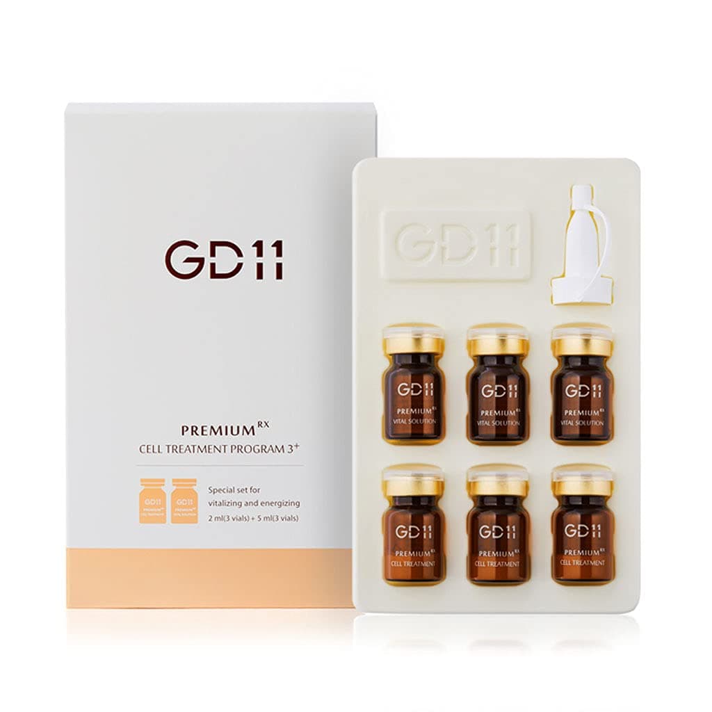 GD11 Premium Rx Cell Facial Treatment Program 3+, Skin Booster Serum, Anti-wrinkle, Powder+Solution (3 sets), 2ml / 1 vial