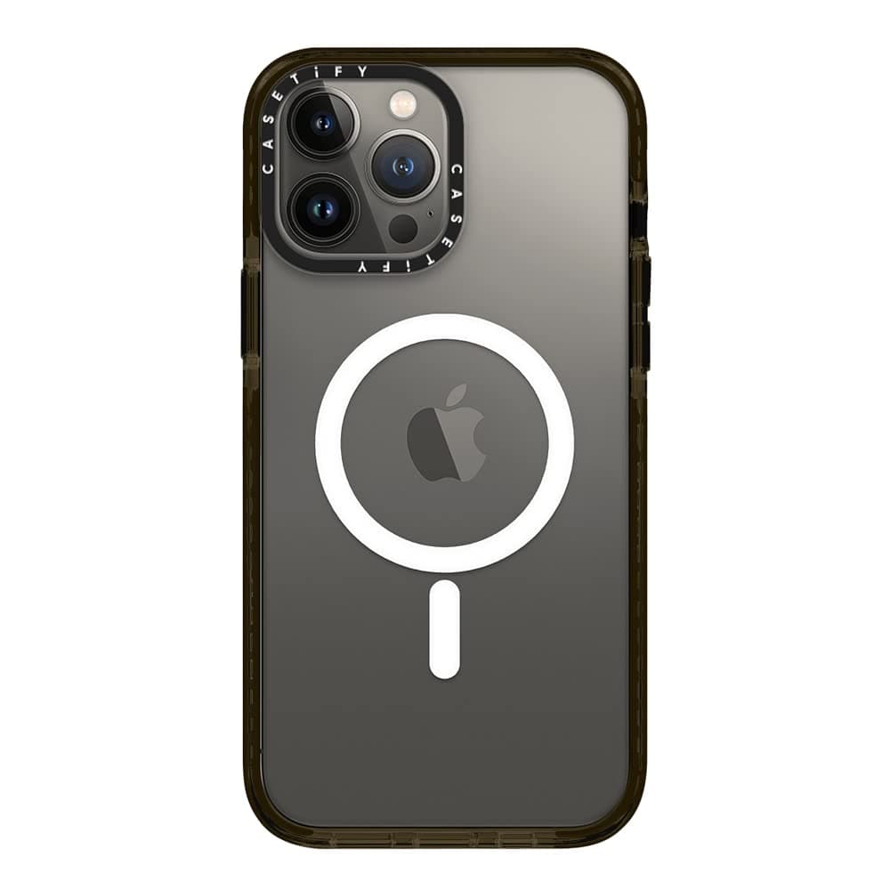 CASETiFY Impact Case Compatible with Magsafe for iPhone 13 Pro Max - Black Clear