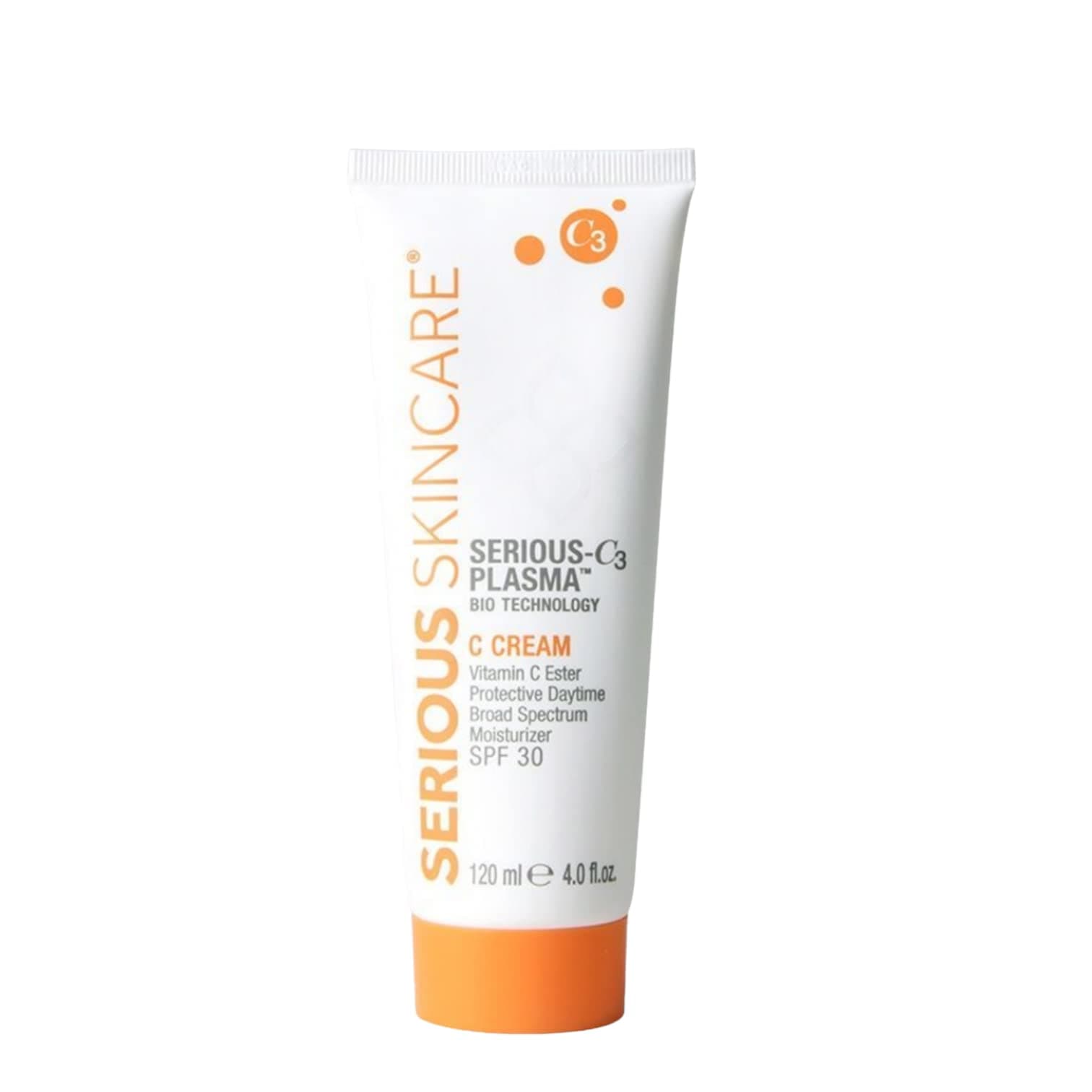 Serious C3 Plasma C Cream Vitamin C Ester Protective Daytime Broad Spectrum SPF 30 Moisturizer - 4 oz. - Facial Moisture Cream – Sunscreen - Hydrat...