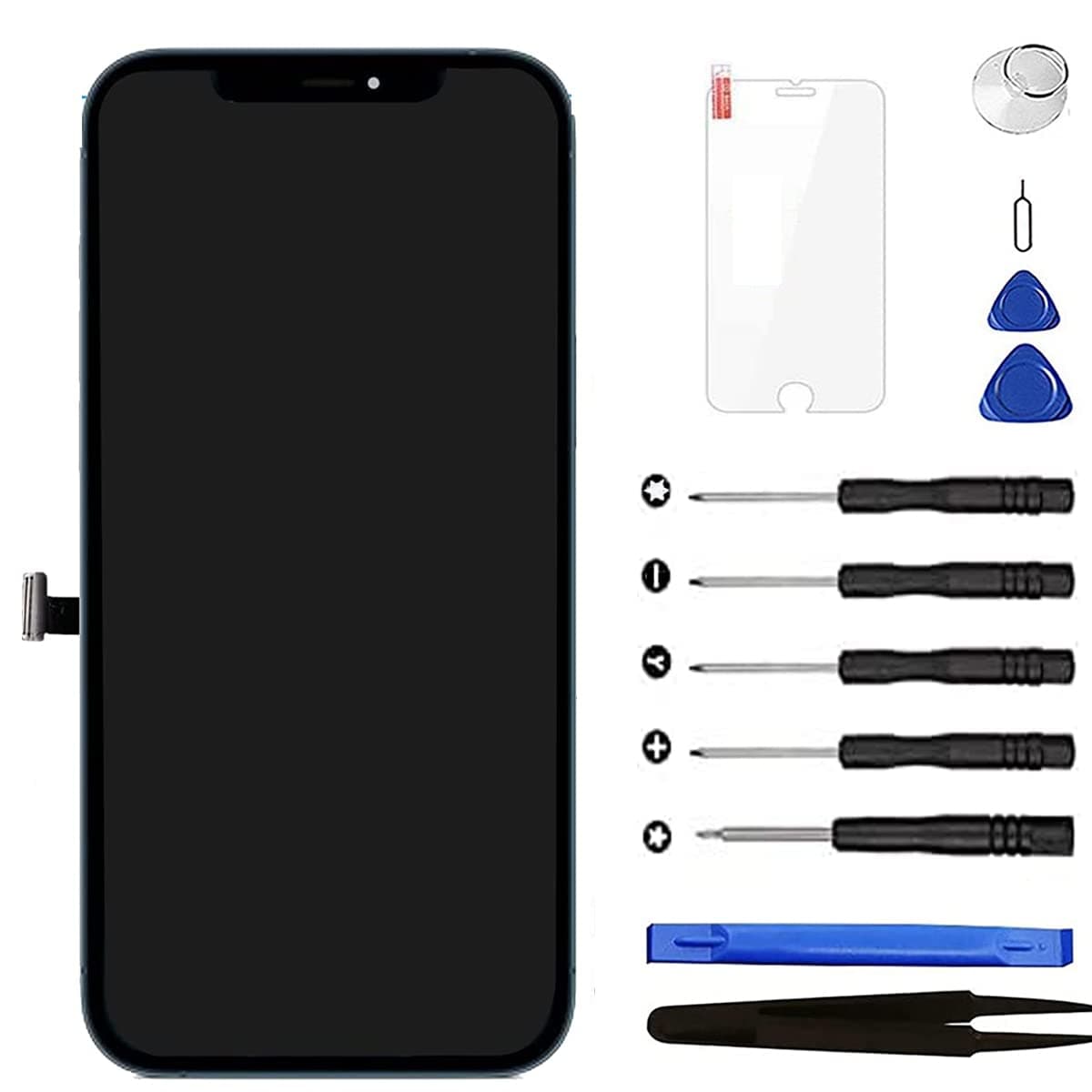 JQYDZH for iPhone 12pro MAX 6.7 inch Screen Replacement,LCD Display Touch Screen Digitizer Assembly with Repair Tools, Compatible with Model A2342 ...