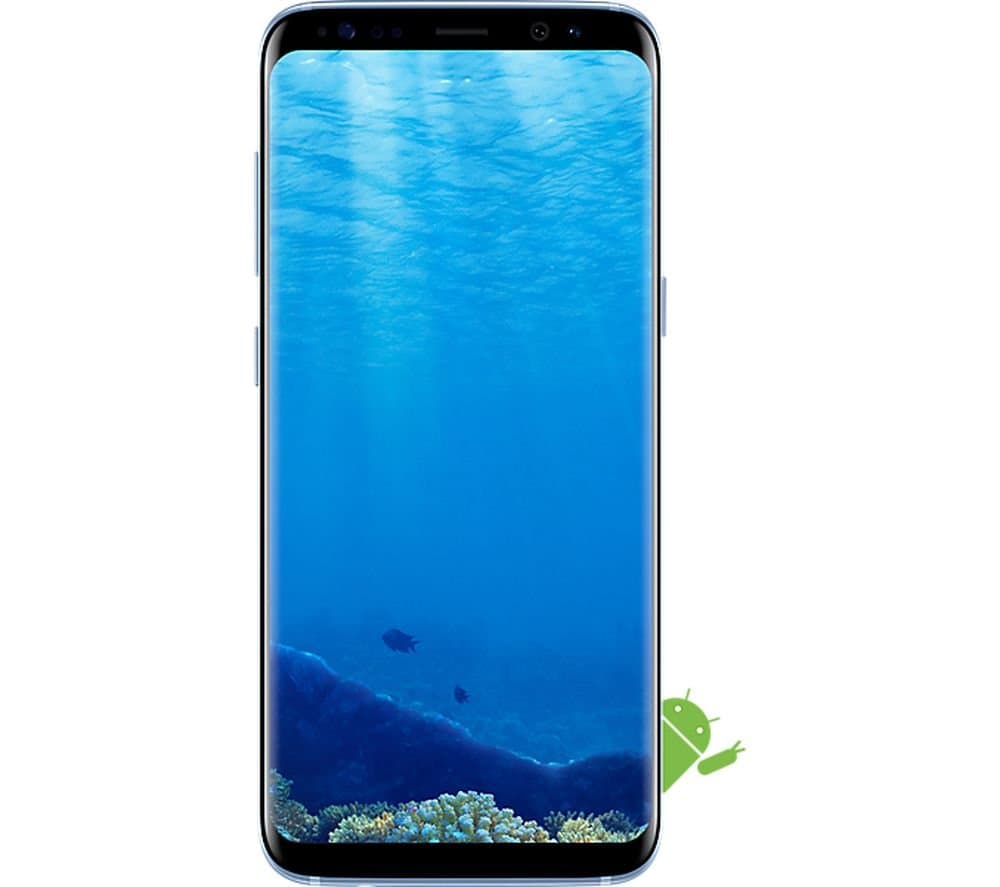 Samsung Galaxy S8 Unlocked Phone - 5.8Inch Screen - 64GB - Coral Blue