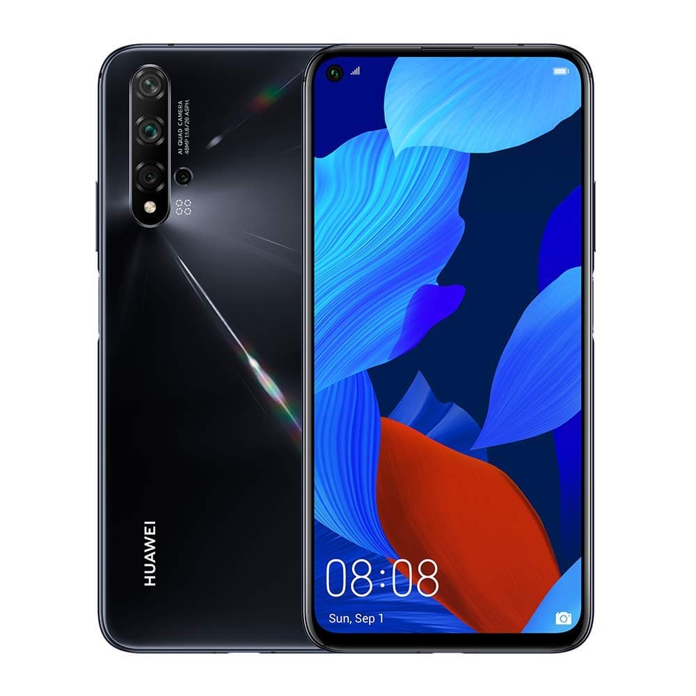 Huawei Nova 5T (128GB, 6GB) 6.26" LCD, Kirin 980, 48MP Quad Camera, 22.5W Fast Charge, Dual SIM GSM Unlocked Global 4G LTE International Model ...