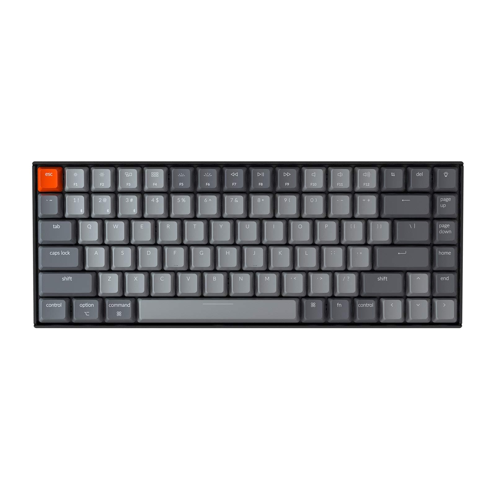 Keychron K2 75% Layout Bluetooth Mechanical Keyboard with Gateron G Pro Blue Switch/White LED Backlit/USB C/Anti Ghosting/N-Key Rollover/Compact 84...