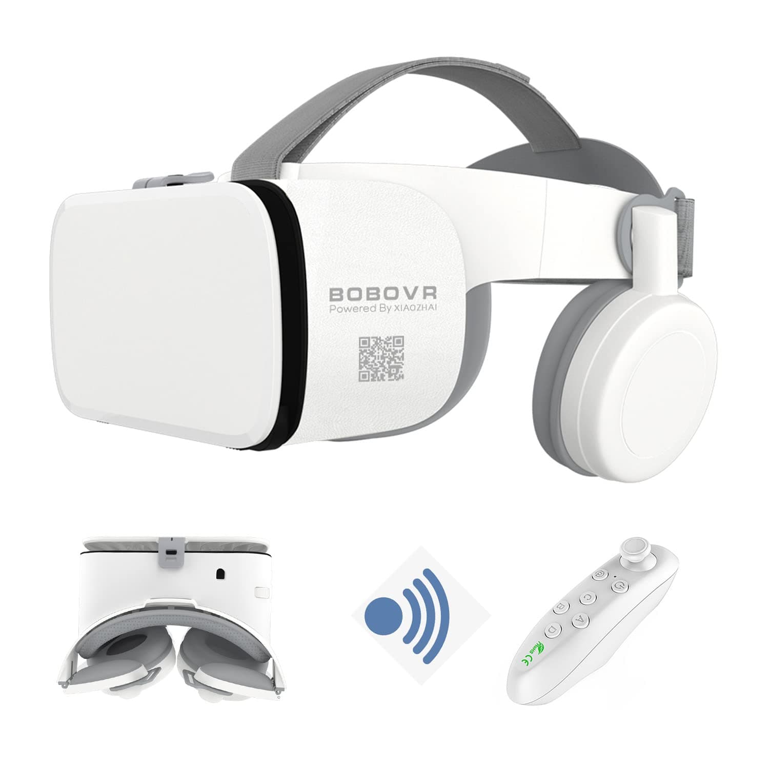 BOBOVR Z6 Virtual Reality Headset, 110°FOV Foldable Headphone IMAX VR Headset for 4.7-6.2 inch Full Screen Smartphone iOS/Android with Game Control...