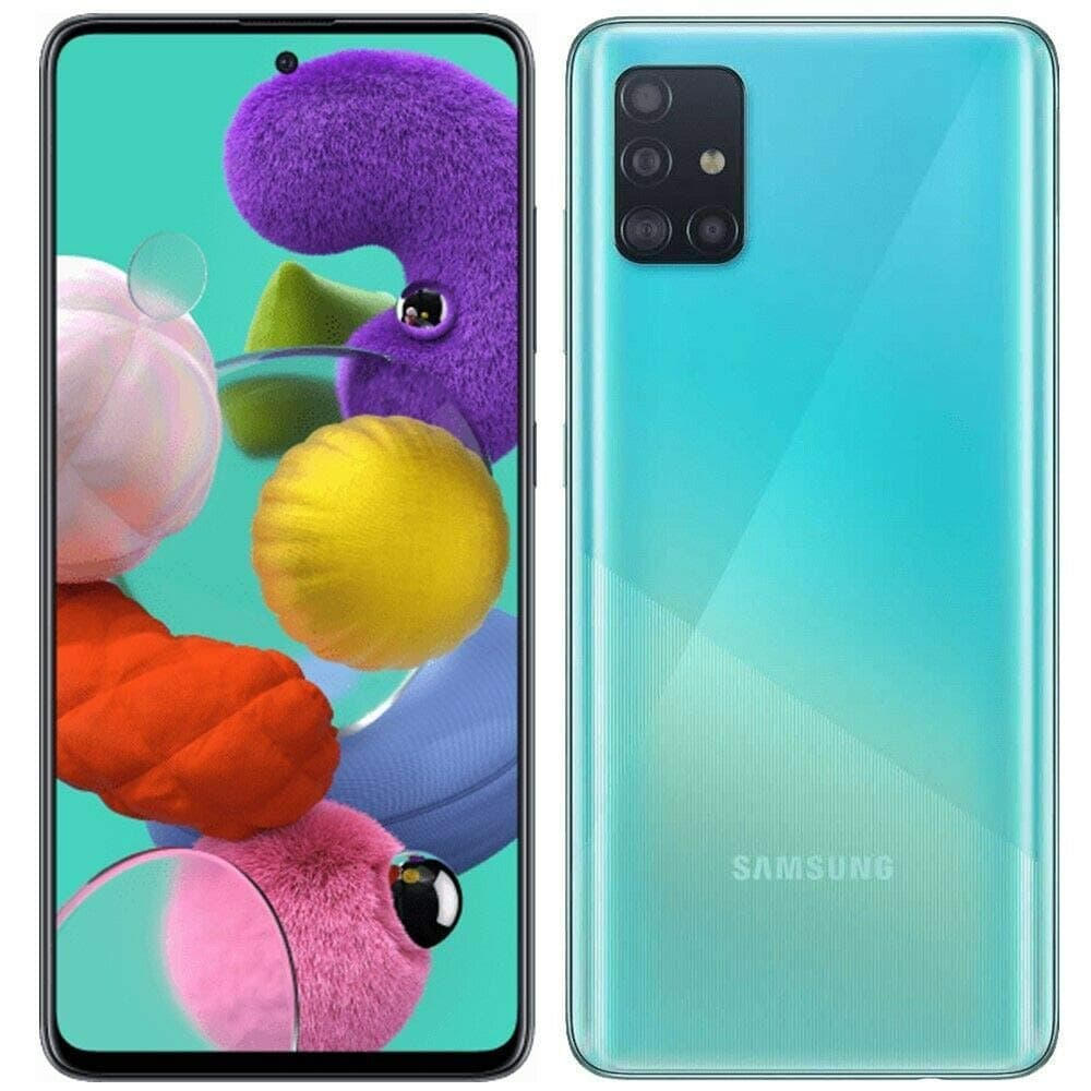 Samsung Galaxy A51 (128GB, 4GB) 6.5", 48MP Quad Camera, Dual SIM GSM Unlocked A515F/DS- Global 4G LTE International Model - Prism Crush Blue (R...