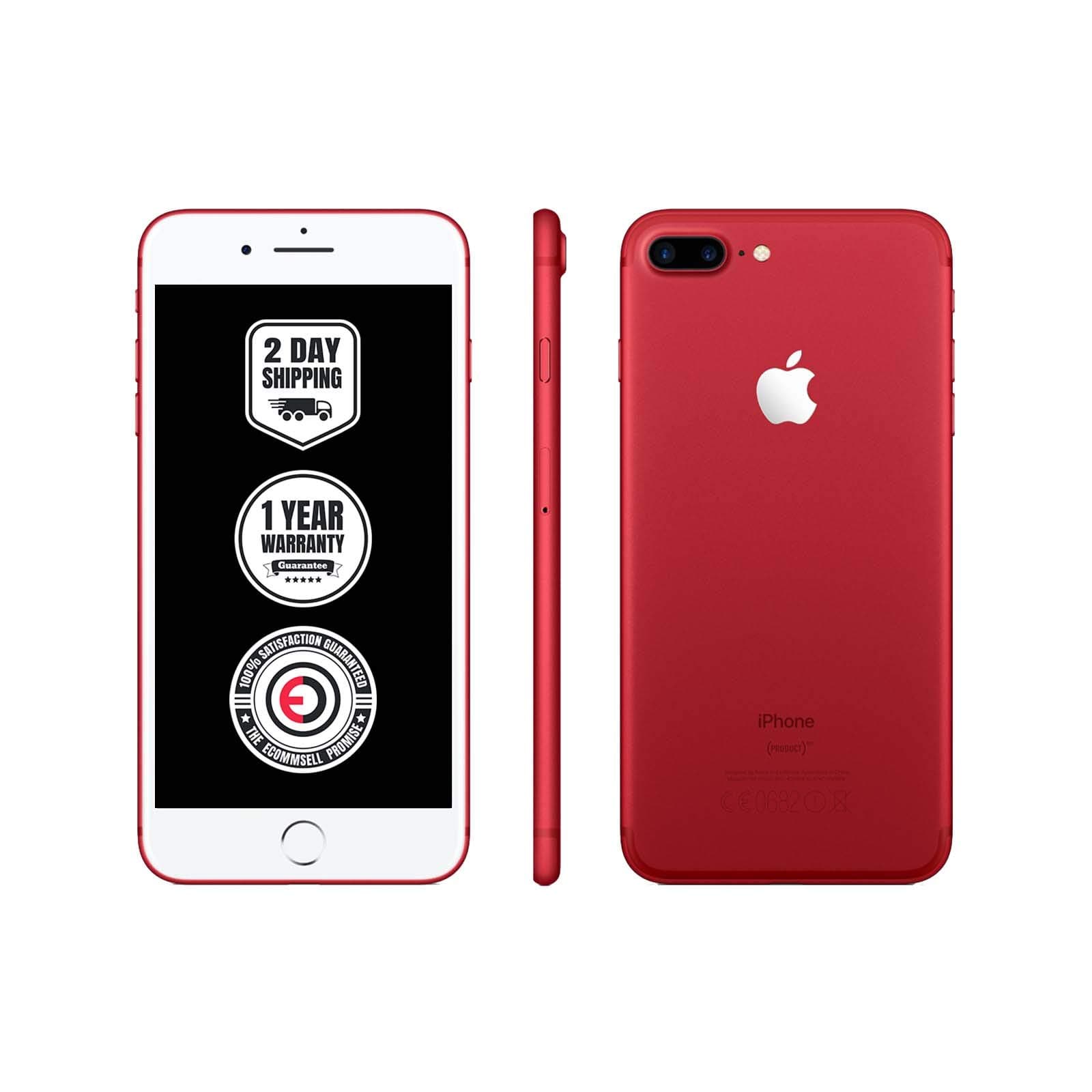 Apple iPhone 7 Plus, 128GB, Red - For GSM (Renewed)