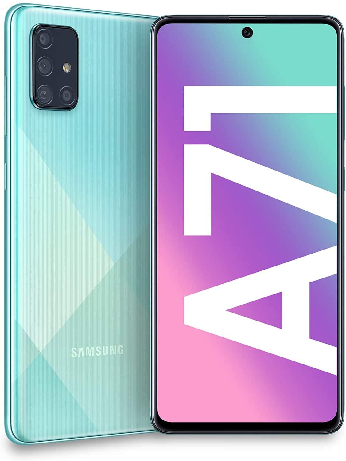 Samsung Galaxy A71 A715F, Dual SIM LTE, International Version (No US Warranty), 128GB, Prism Crush BLue - GSM Unlocked
