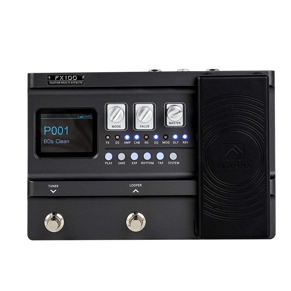 FLAMMA FX100 Guitar Pedal Multi-effects Processor with Looper Amp Modeling 151 Built-In Effects 200 Presets Expression Pedal 3rd Party IR Headphone...