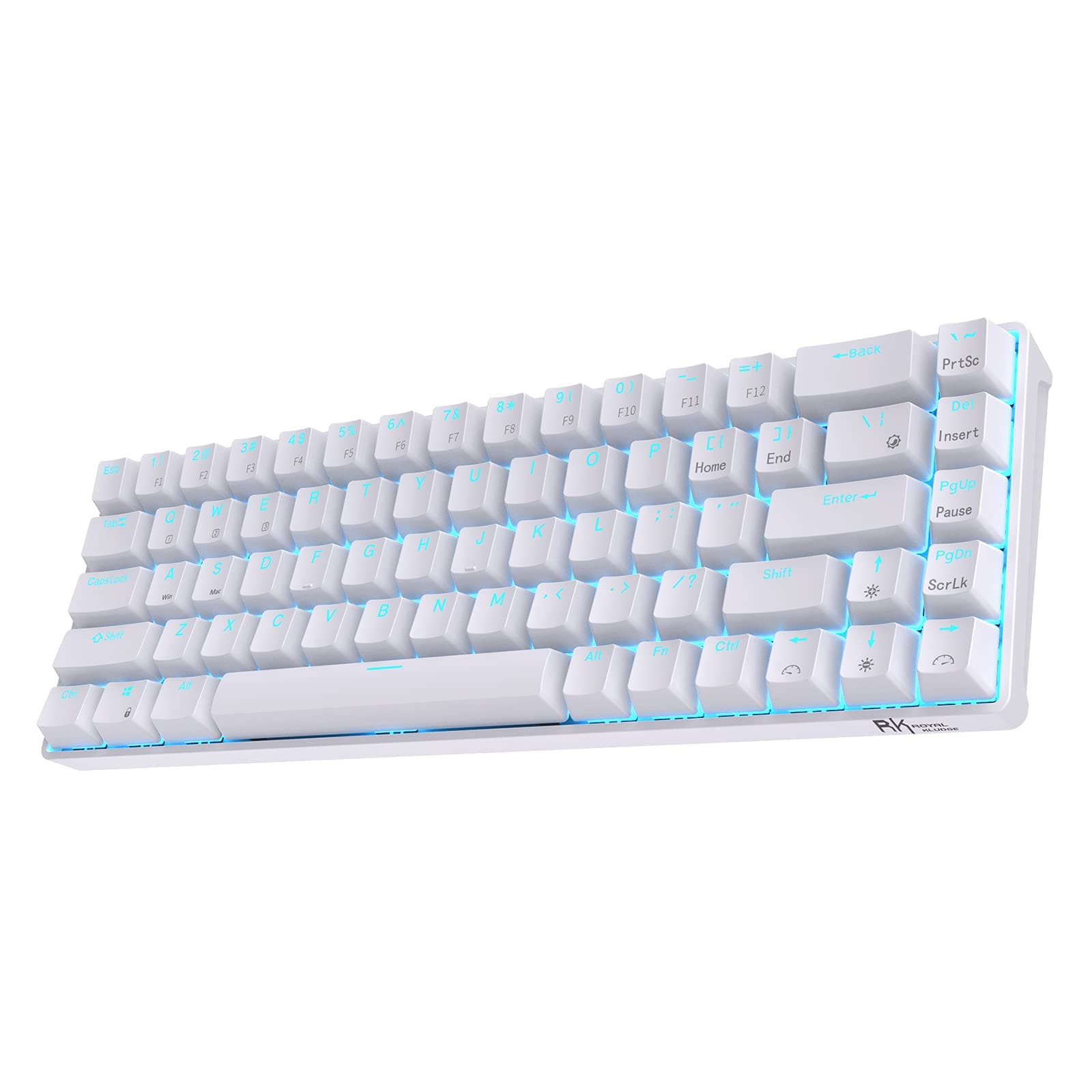 RK ROYAL KLUDGE RK68 Wireless Hot Swappable 65% Mechanical Keyboard, 68 Keys Compact Bluetooth Gaming Keyboard with Stand-Alone Arrow/Control Keys,...