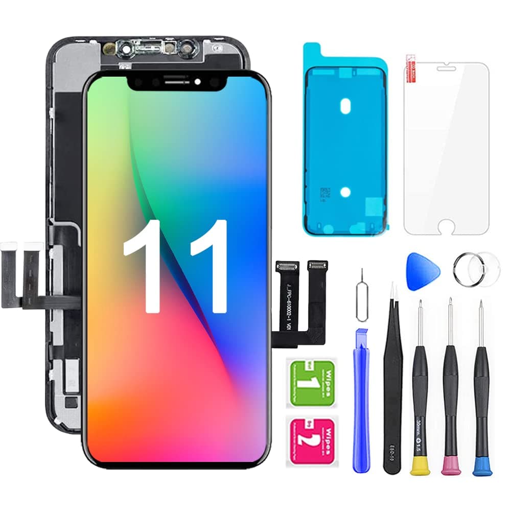 YOXINTA for iPhone 11 Screen Replacement LCD Display 3D Touch Screen Digitizer 6.1 inch Frame with Adhesive, Screen Protector, Repair Tools Compati...