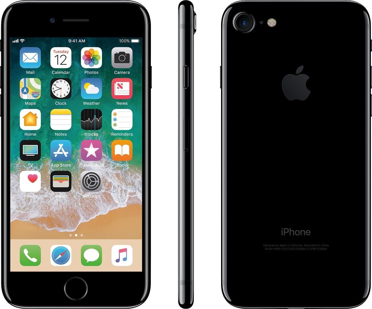 Apple iPhone 7 Fully Unlocked 128GB Jet Black (Renewed)