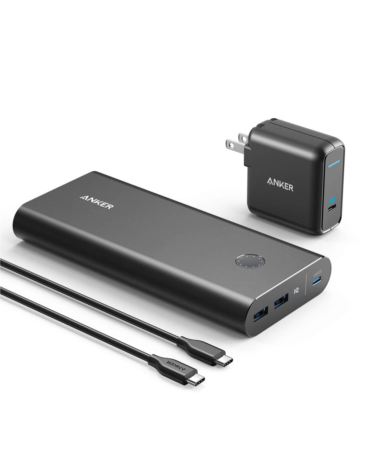 Anker PowerCore+ 26800mAh PD 45W with 60W PD Charger, Power Delivery Portable Charger Bundle for USB C MacBook Air/Pro/Dell XPS, iPad Pro 2018, iPh...