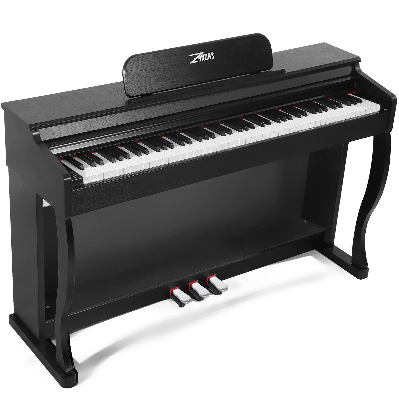 ZHRUNS Digital Piano,88 Heavy Hammer Piano Keys with Touch Response Electric Keyboard Piano/Music Stand+Power Adapter+3 Metal Pedals+Instruction Bo...