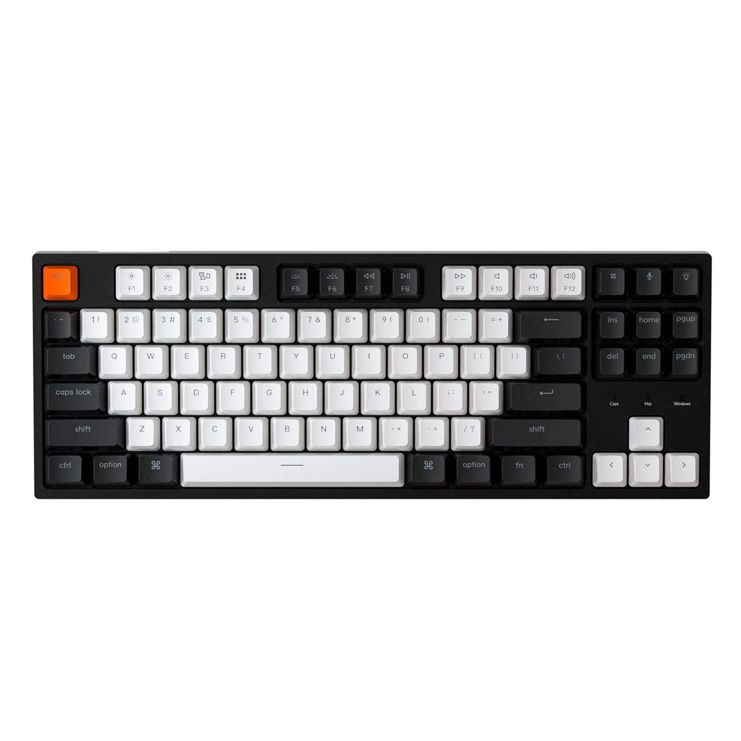 Keychron C1 Mac Layout Wired Mechanical Keyboard, Gateron G Pro Red Switch, Tenkeyless 87 Keys ABS keycaps Computer Keyboard for Windows PC Laptop,...