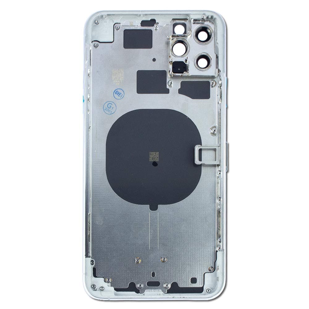 Group Vertical Back Glass Full Midframe Assembly for Apple iPhone 11 Pro Max - Silver